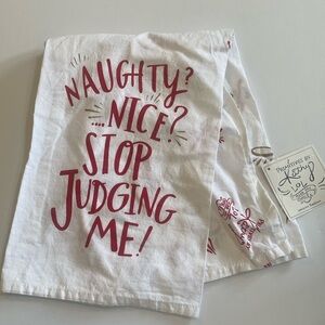 Christmas kitchen towel by Primitves by Kathy 28x28 NEW with tags